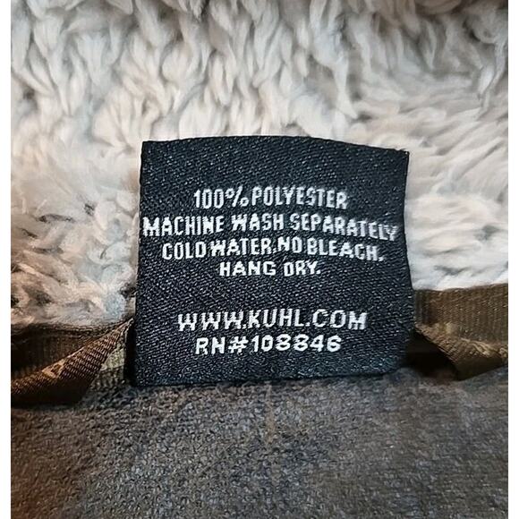 KUHL Flight Jacket Women's Sherpa Fleece Full Zip Stowaway Hood Size Small - Picture 13 of 13